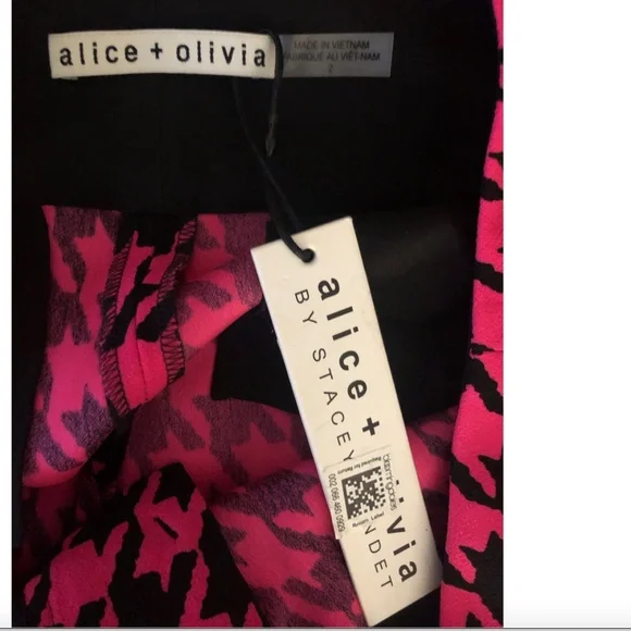 Alice and Olivia Olivia Houndstooth Bootcut Pants - 150th Anniversary Exclusive